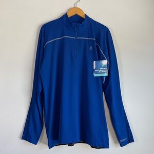 Coolibar UPF 50 1/4 Zip Rashguard Size L Long Sleeves High‎ Neck Vacation Surf